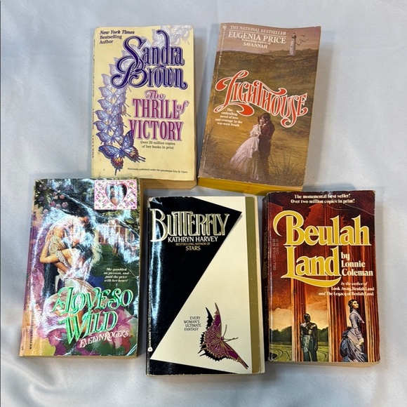 Set of 5 Vintage Romance Novels, various authors, fiction paperbacks - Picture 1 of 16